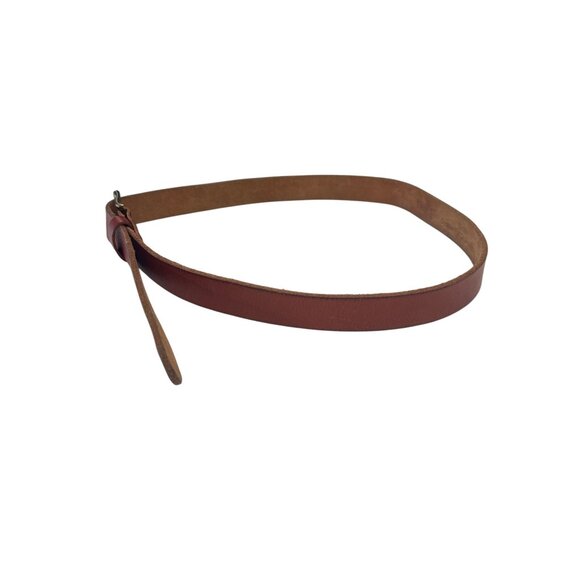 Men’s Genuine Full Grain Leather Belt Brown Brass Buckle Size 38 – Belts.com - Picture 2 of 9